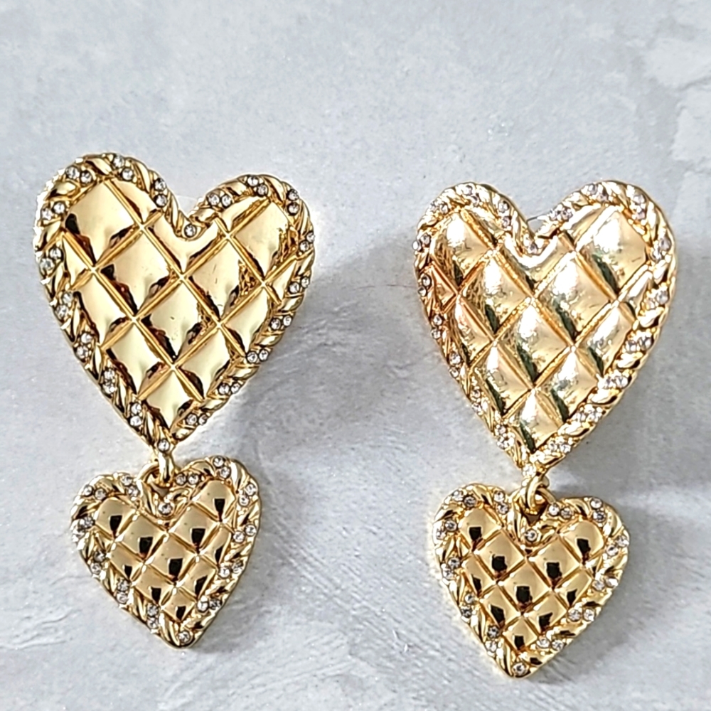 Sugar Fix by Baublebar Gold heart earrings